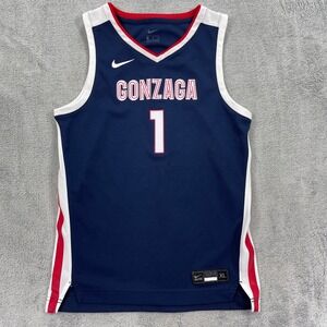 Nike Basketball Jersey Kids XL Blue Gonzaga Bulldogs 1 Suggs Elite NCAA 3194